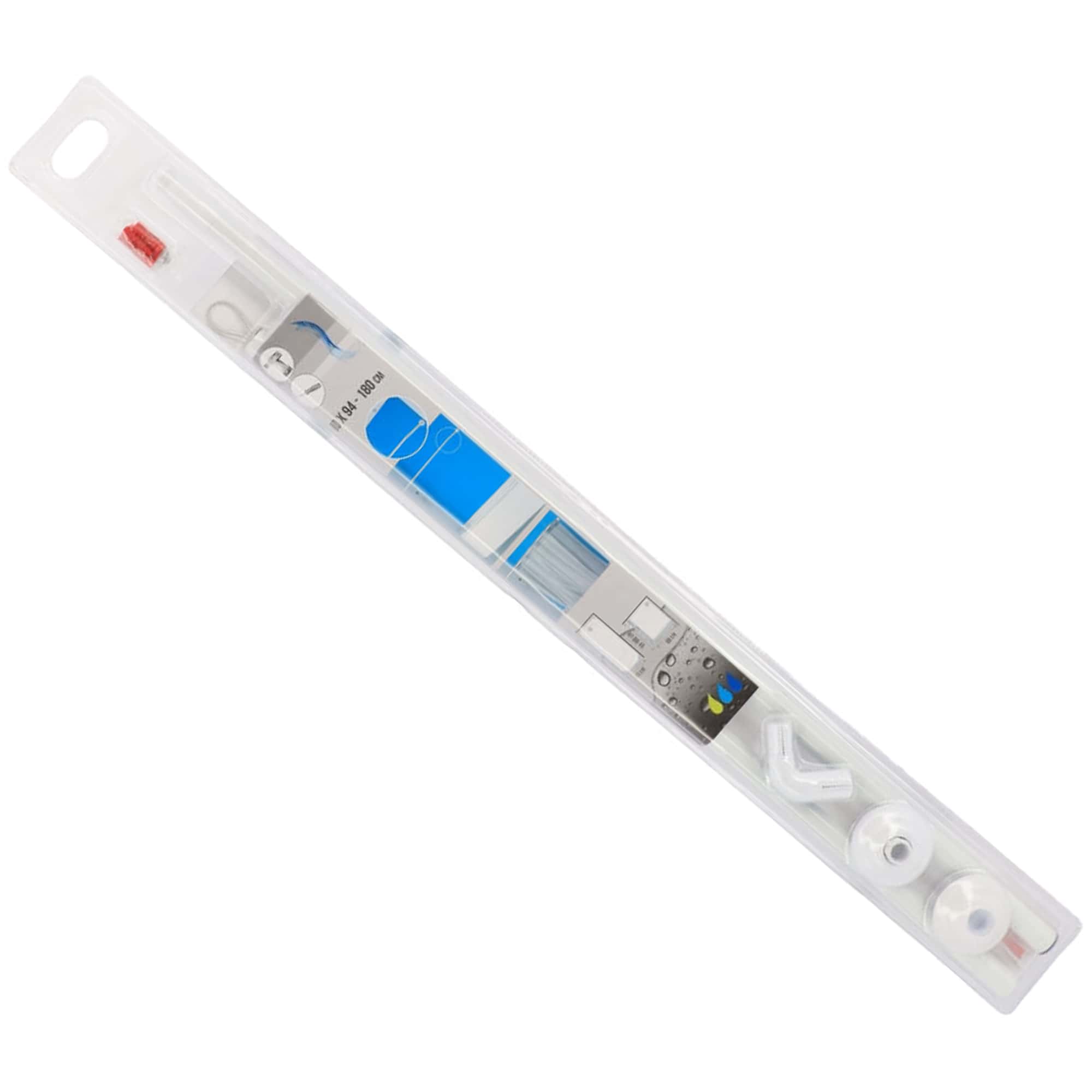 Evideco Wall Mounted Adjustable L-Shaped Corner Bathtub Curtain Rod 37″ To 71″L – Width 31.5″ White Shower Accessories Shower Curtain Rods