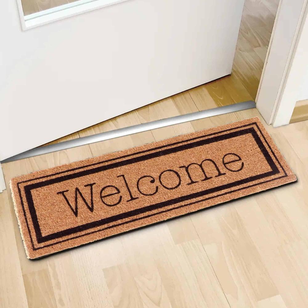 evideco Welcome 30×10 Long Sheltered Front Door Mat Coco Natural Home Accessories Door Mats