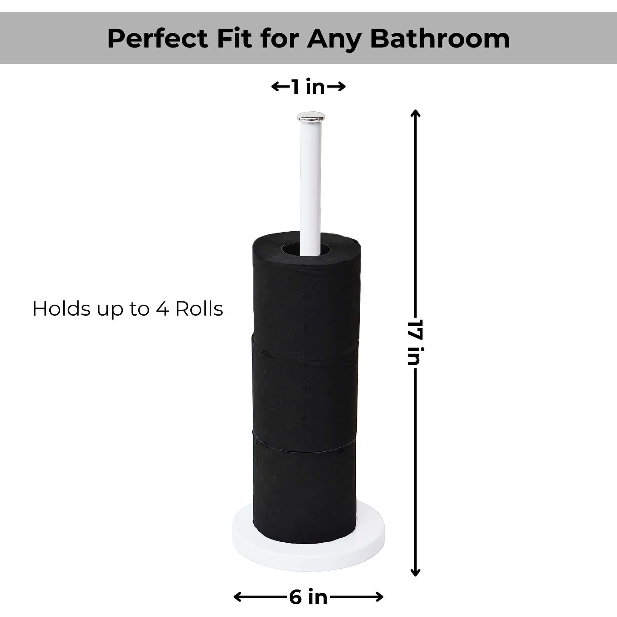 Evideco White Toilet Paper Holder Stand Toilet Seats & Accessories Toilet Paper Holders & Dispensers