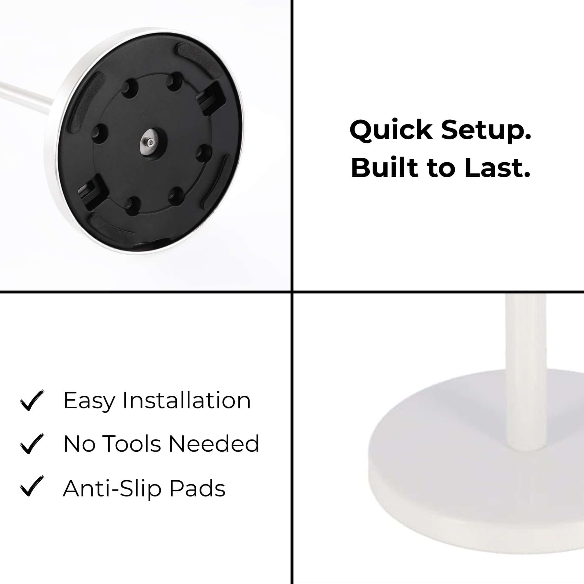 Evideco White Toilet Paper Holder Stand Toilet Seats & Accessories Toilet Paper Holders & Dispensers