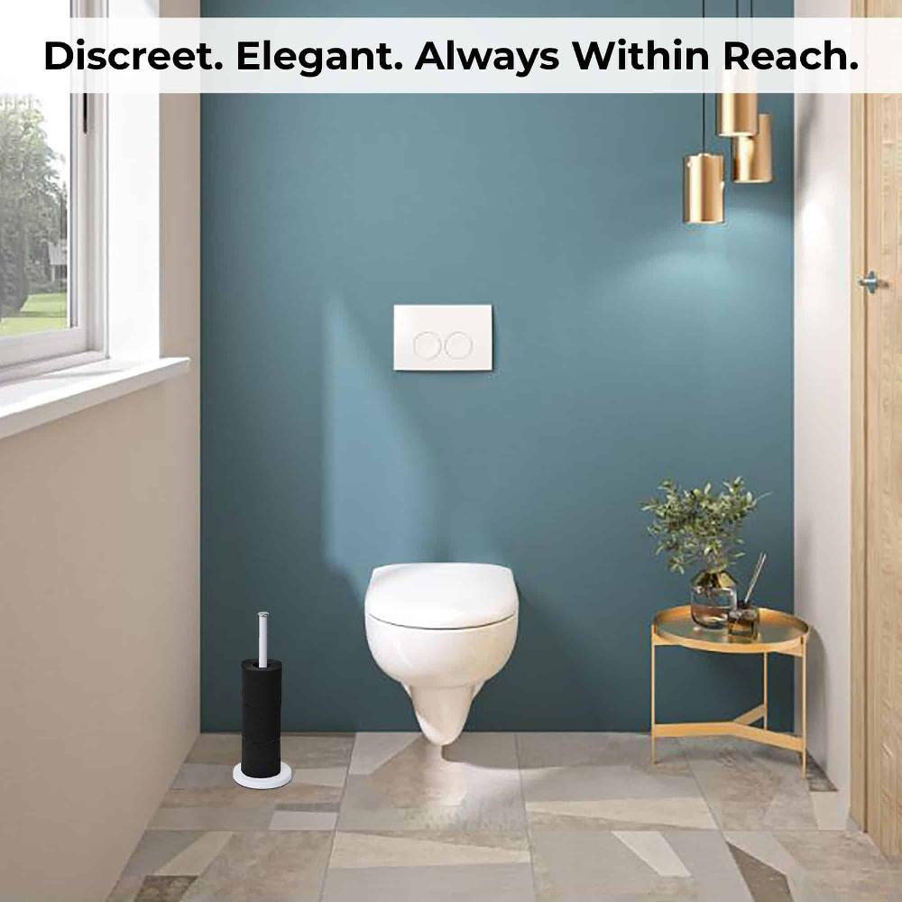 Evideco White Toilet Paper Holder Stand Toilet Seats & Accessories Toilet Paper Holders & Dispensers