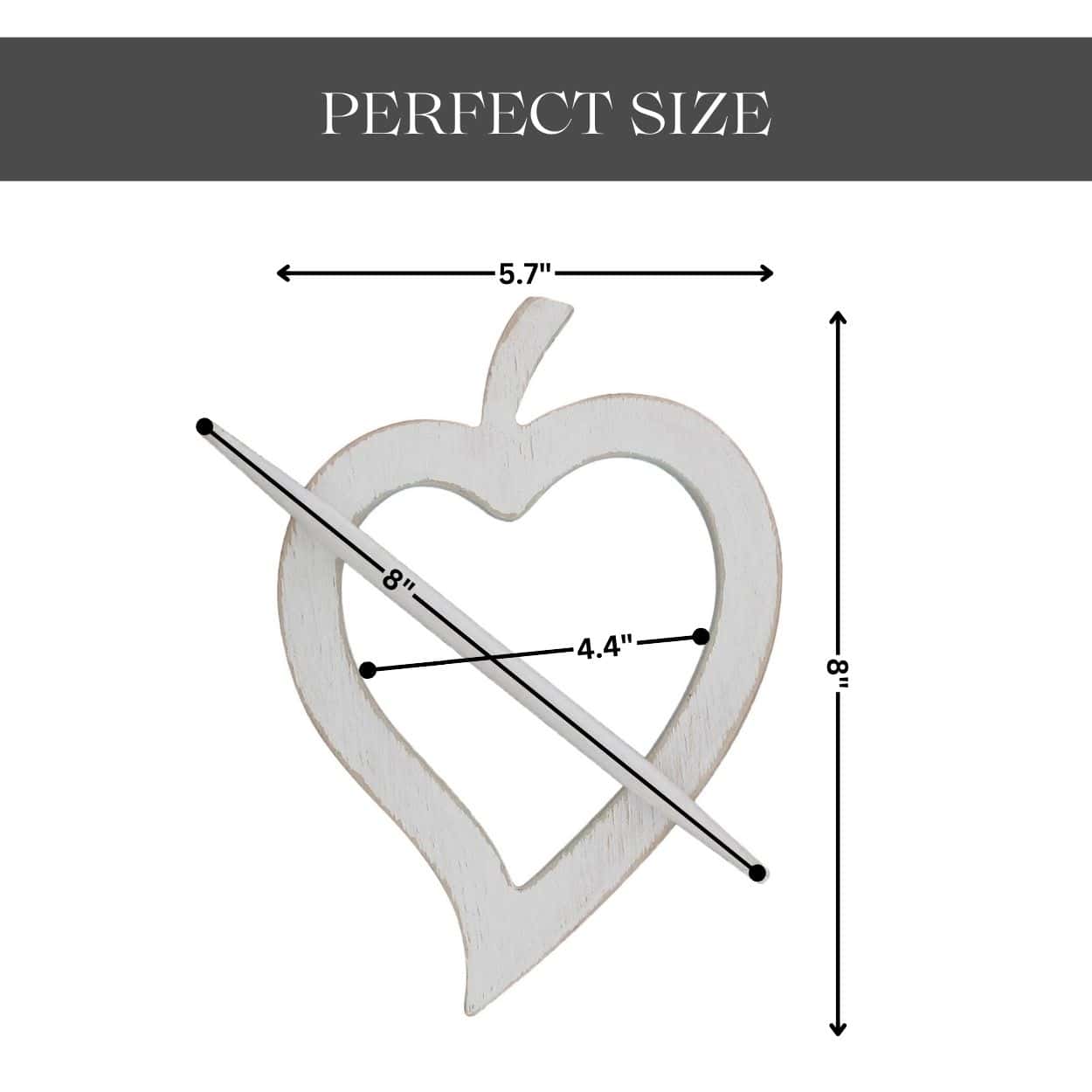 Evideco Wooden Heart Curtain Tieback – Decorative And Functional Design – White Home Accessories Tie Backs & Magnets Wood Tie Backs Large Tie Backs For Window Curtains & Drapes