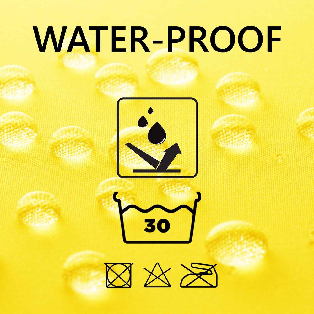 evideco Yellow Extra Long Shower Curtain Polyester 12 Rings 79″L x 71″W Shower Accessories Shower Curtains