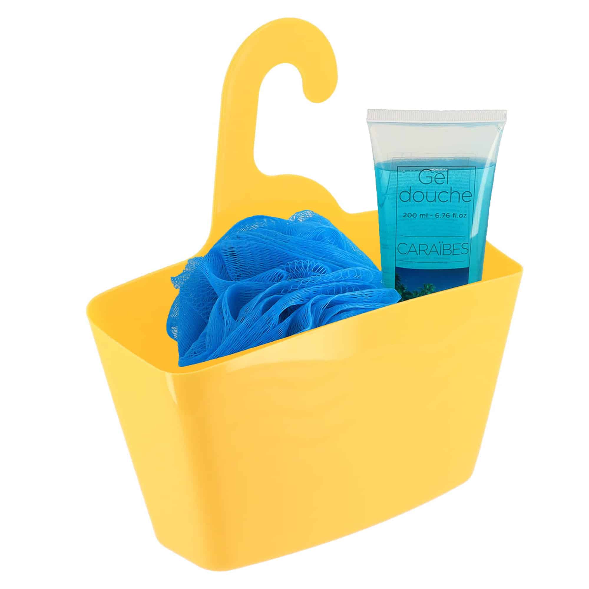 evideco Yellow Hanging Shower Caddy Organizer Plastic Basket Bathroom Storage & Furniture Bath Caddies