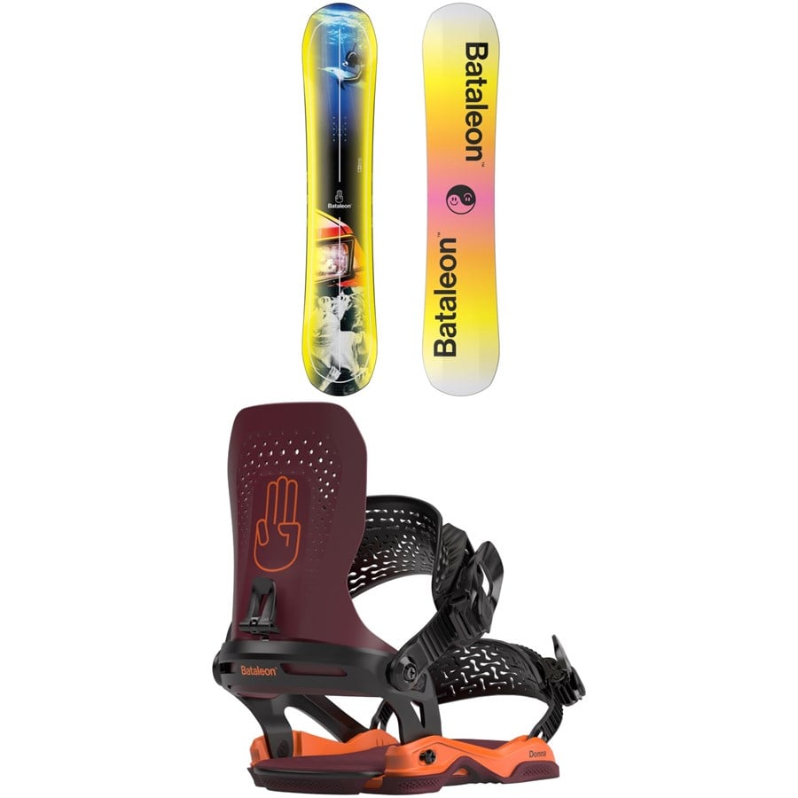 evo Bataleon Distortia Snowboard + Donna Snowboard Bindings - Women's 2024