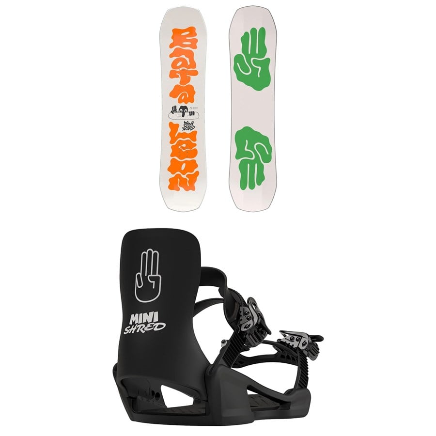Evo Bataleon Minishred Snowboard + Minishred Snowboard Bindings - Kids' 2026