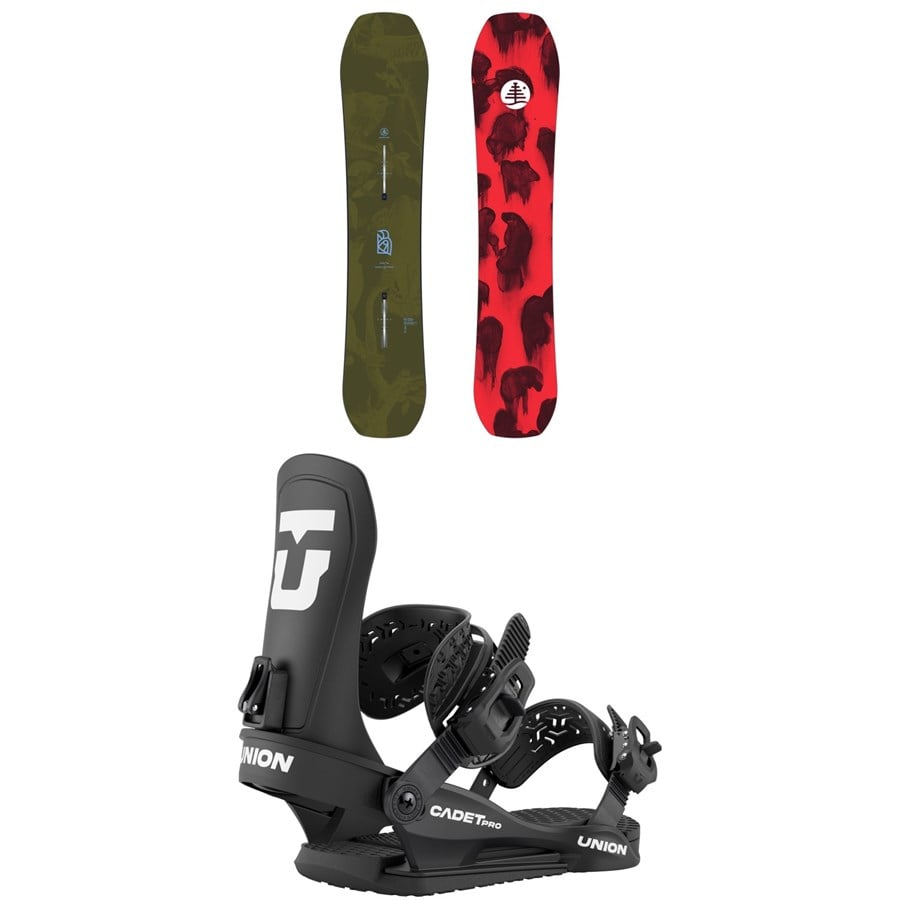 evo Burton Family Tree Hometown Hero Snowboard + Union Cadet Pro Snowboard Bindings - Kids' 2026