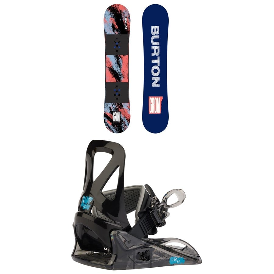 Evo Burton Grom Camber Snowboard + Grom Snowboard Bindings - Kids' 2026