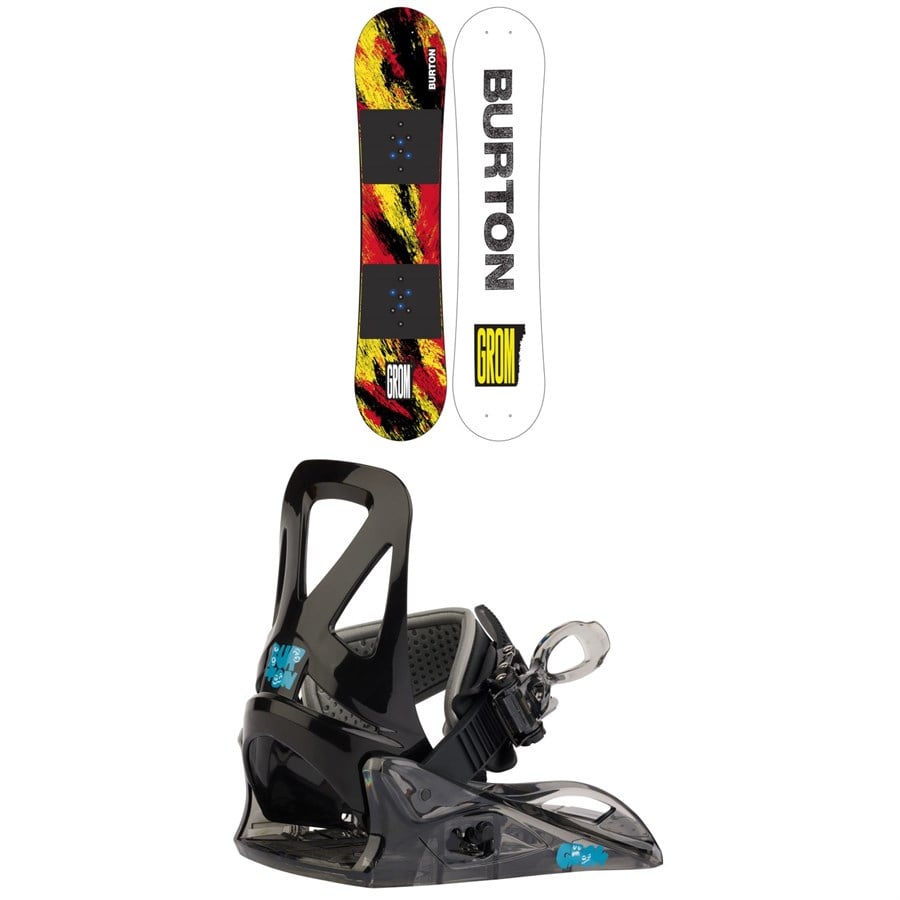evo Burton Grom Snowboard + Grom Snowboard Bindings - Kids' 2026