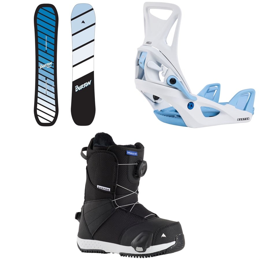 evo Burton Smalls Snowboard + Step On Snowboard Bindings + Smalls Step On Snowboard Boots - Kids' 2026