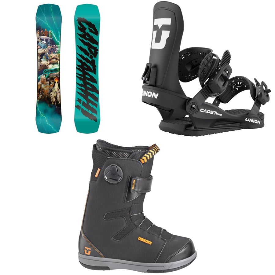 evo CAPiTA Children Of The Gnar Snowboard + Union Cadet Pro Snowboard Bindings + Cadet Snowboard Boots - Kids' 2026