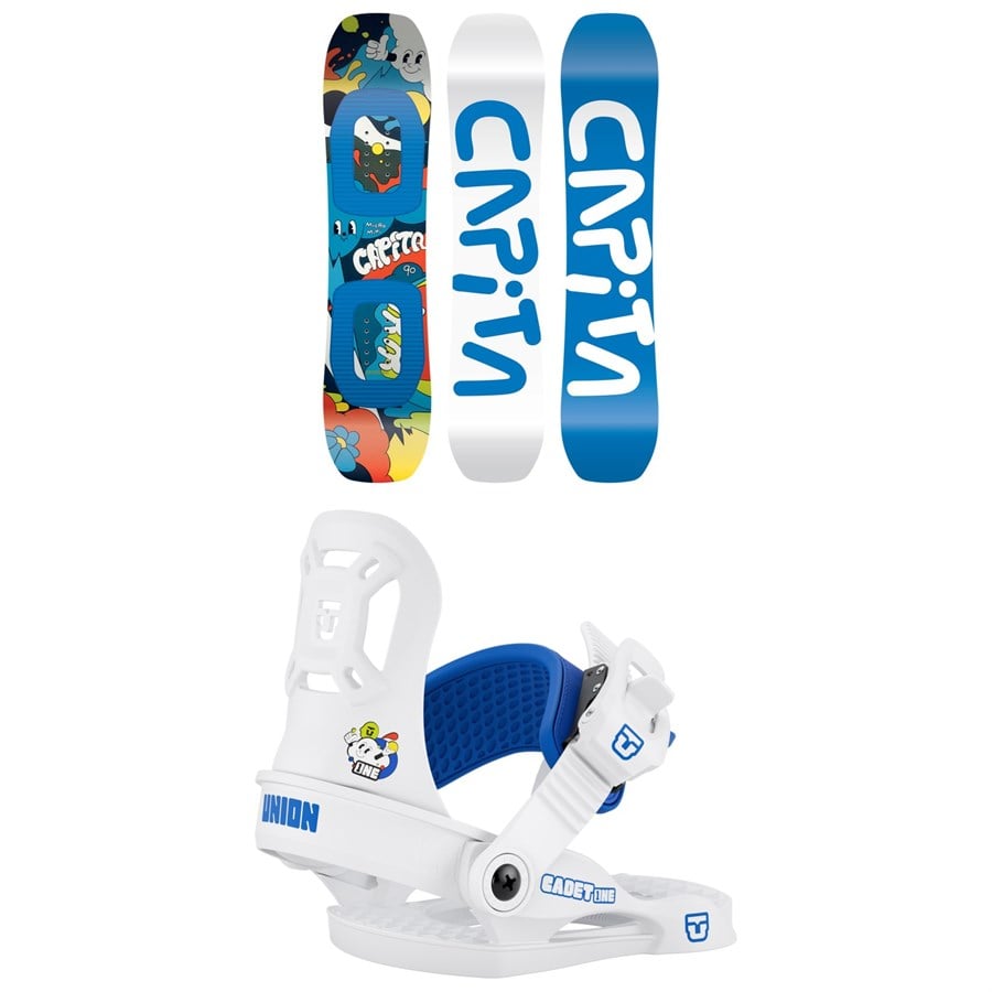 Evo CAPiTA Micro Mini Snowboard + Union Cadet One Snowboard Bindings - Kids' 2026