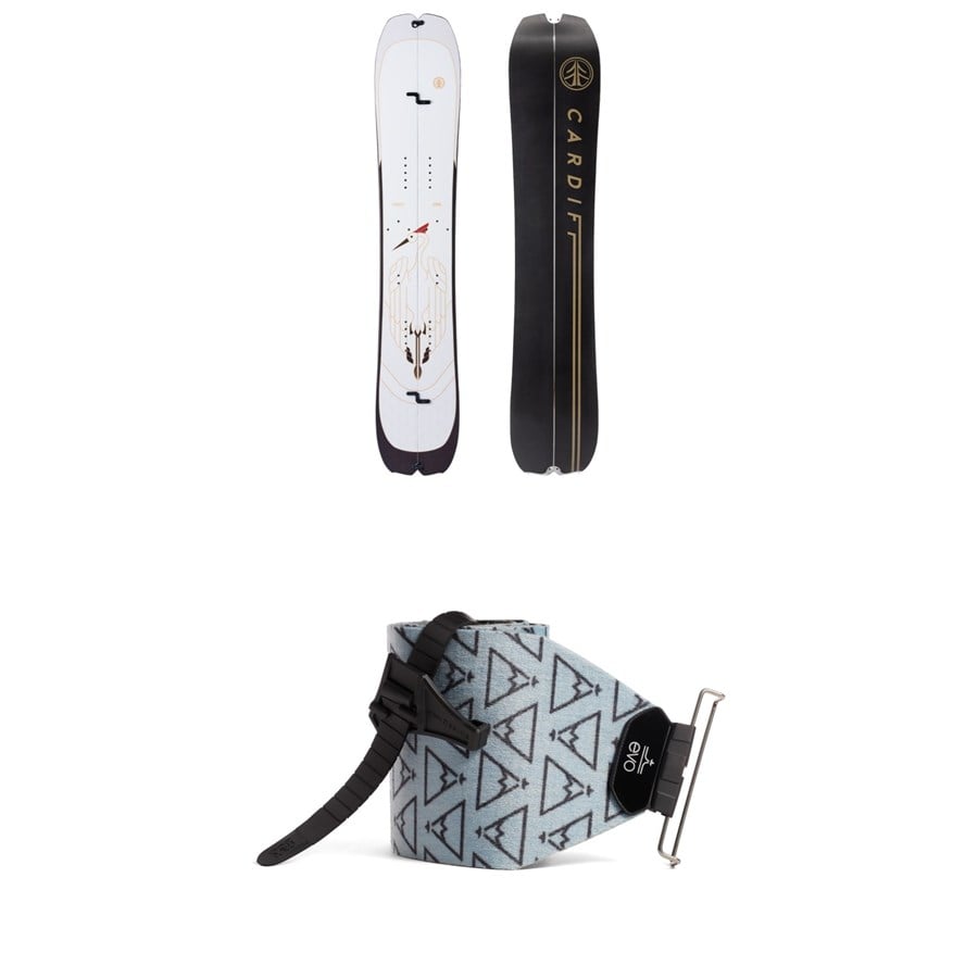 Evo Cardiff Crane Pro Carbon Splitboard + Evo X Pomoca Pro Glide Splitboard Skins 2025