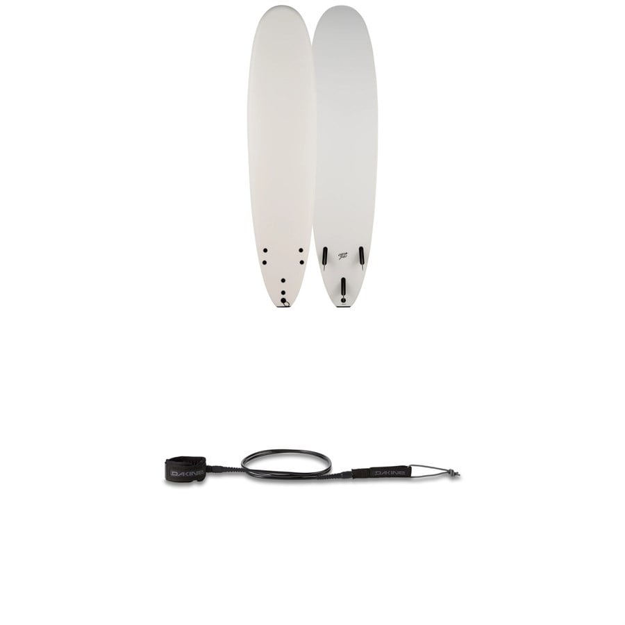 Evo Catch Surf Blank Series 8'0" Log Surfboard + Dakine Kainui Team 8' Leash