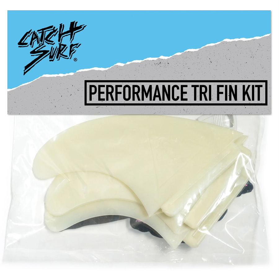 Evo Catch Surf Hi-Performance Thruster Fin Set + Catch Surf Surf Wax
