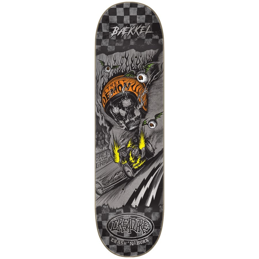 evo Creature Baekkel Crash And Burn Pro 8.6 Skateboard Deck