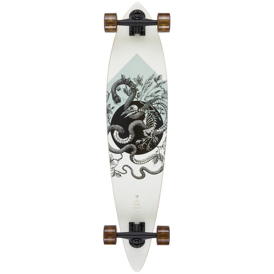 evo Arbor Fish Bamboo Longboard Complete
