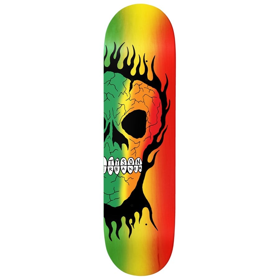 Evo Baker Tyson Rasta Skull 8.25 Skateboard Deck