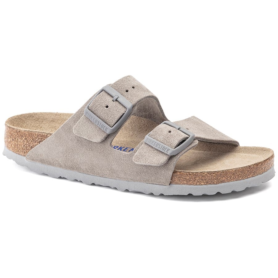 evo Birkenstock Arizona Suede Soft Footbed Sandals