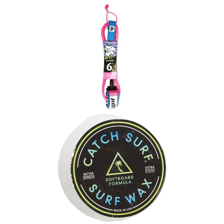 Evo Catch Surf Beater 6' Leash + Catch Surf Surf Wax