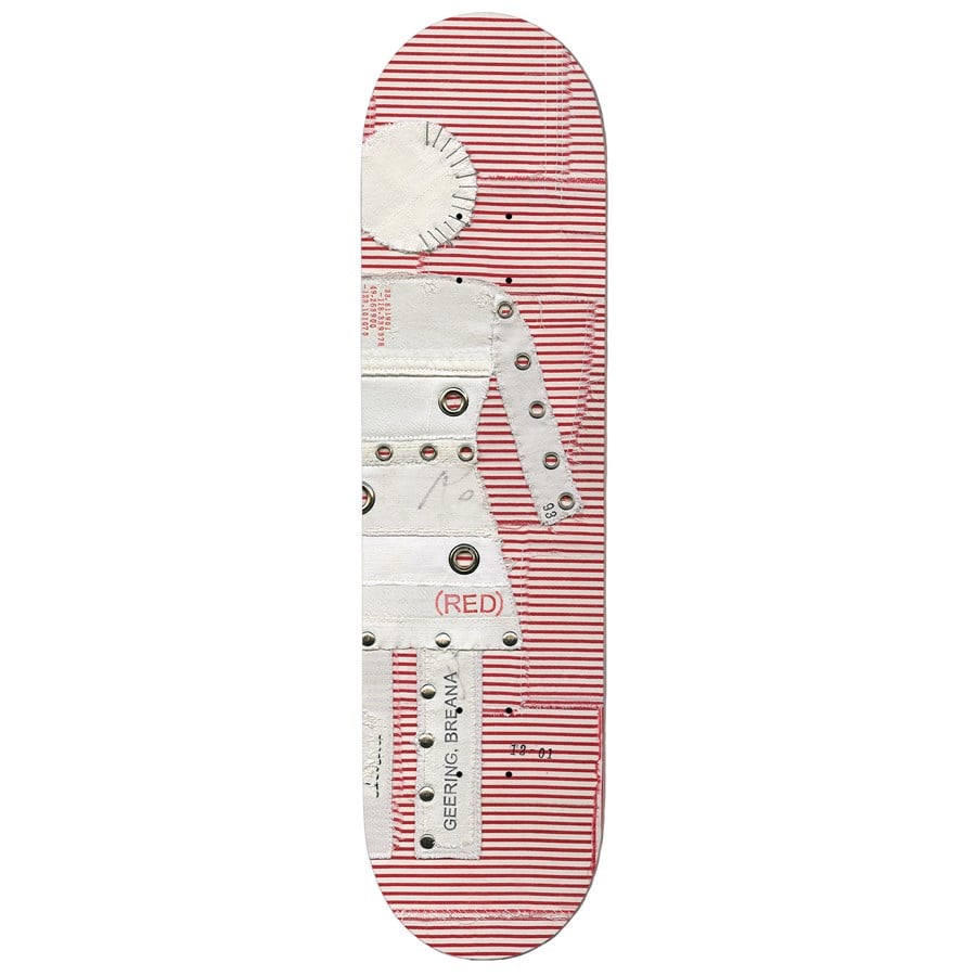evo Girl Geering (Red) Stripe 8.0 Skateboard Deck