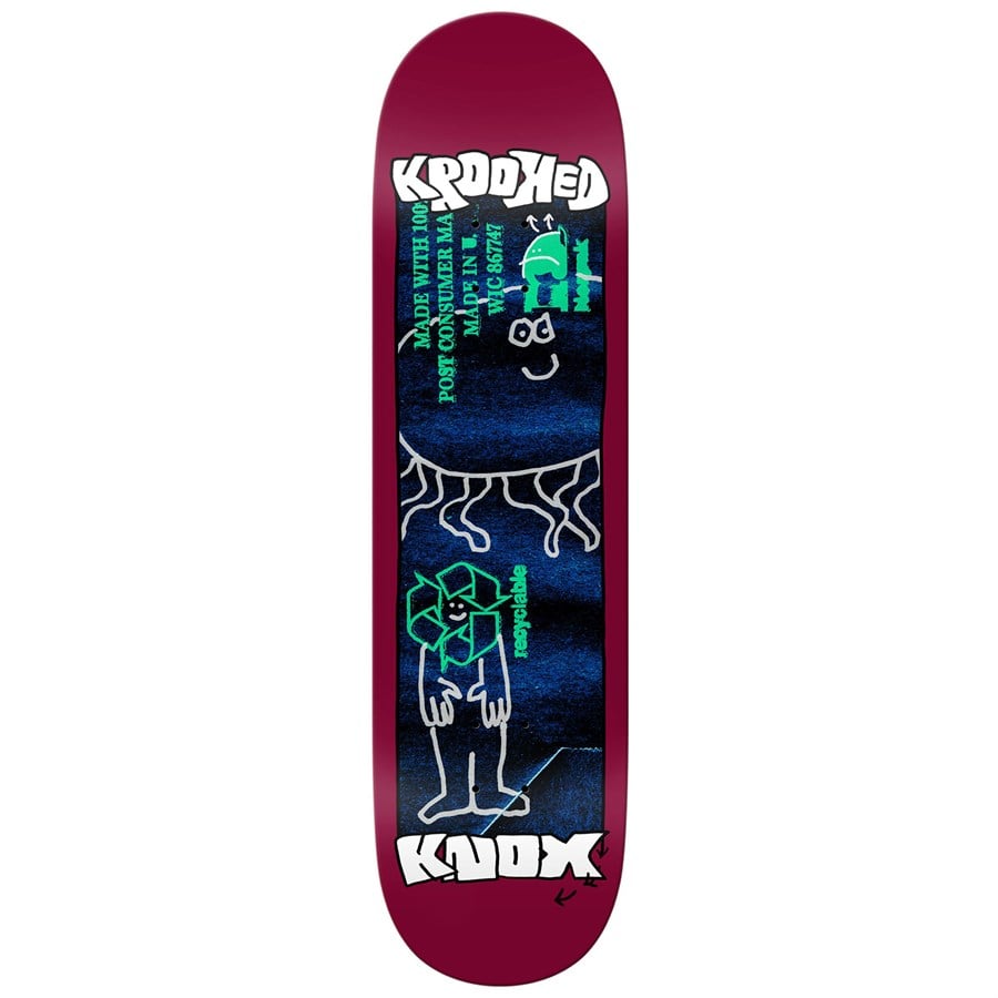 Evo Krooked Knox Recycled 8.5 Skateboard Deck