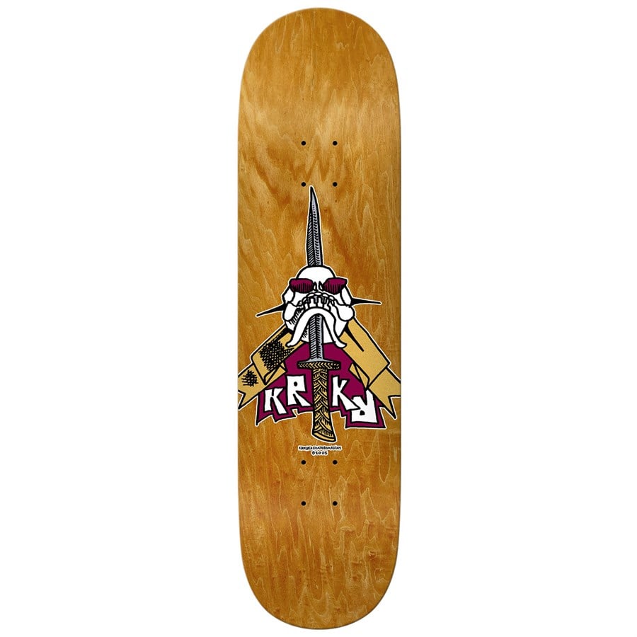Evo Krooked Team Skull Sword 8.25 Skateboard Deck