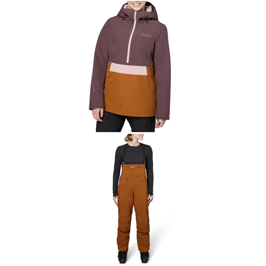 Evo Flylow Sarah Anorak Jacket + Siren Bibs - Women's 2024