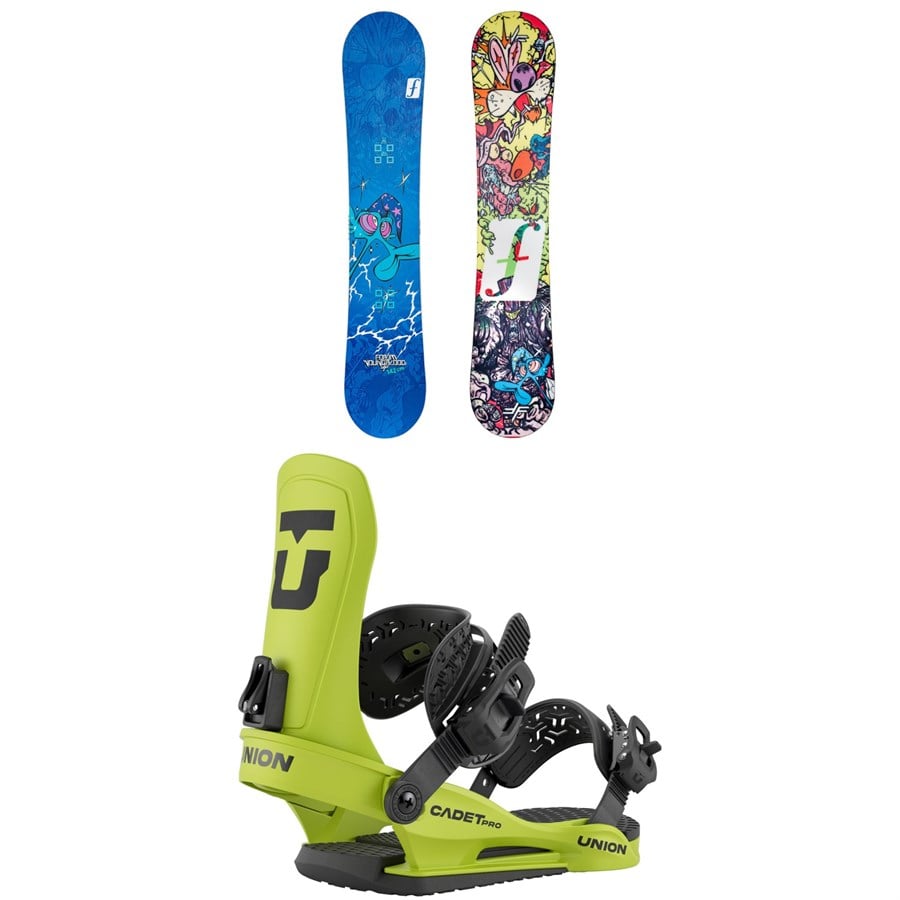 Evo Forum Youngblood Mini Snowboard + Union Cadet Pro Snowboard Bindings - Kids' 2026