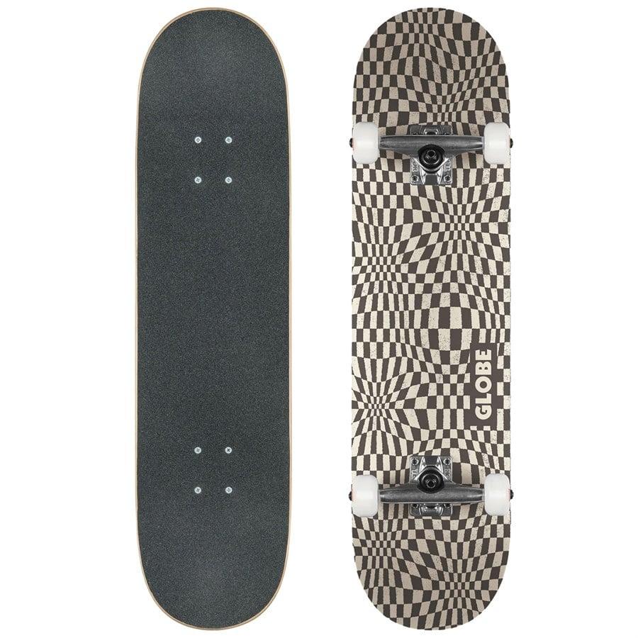 evo Globe G0 Checked Out Black/Off-White 8.0 Complete Skateboard