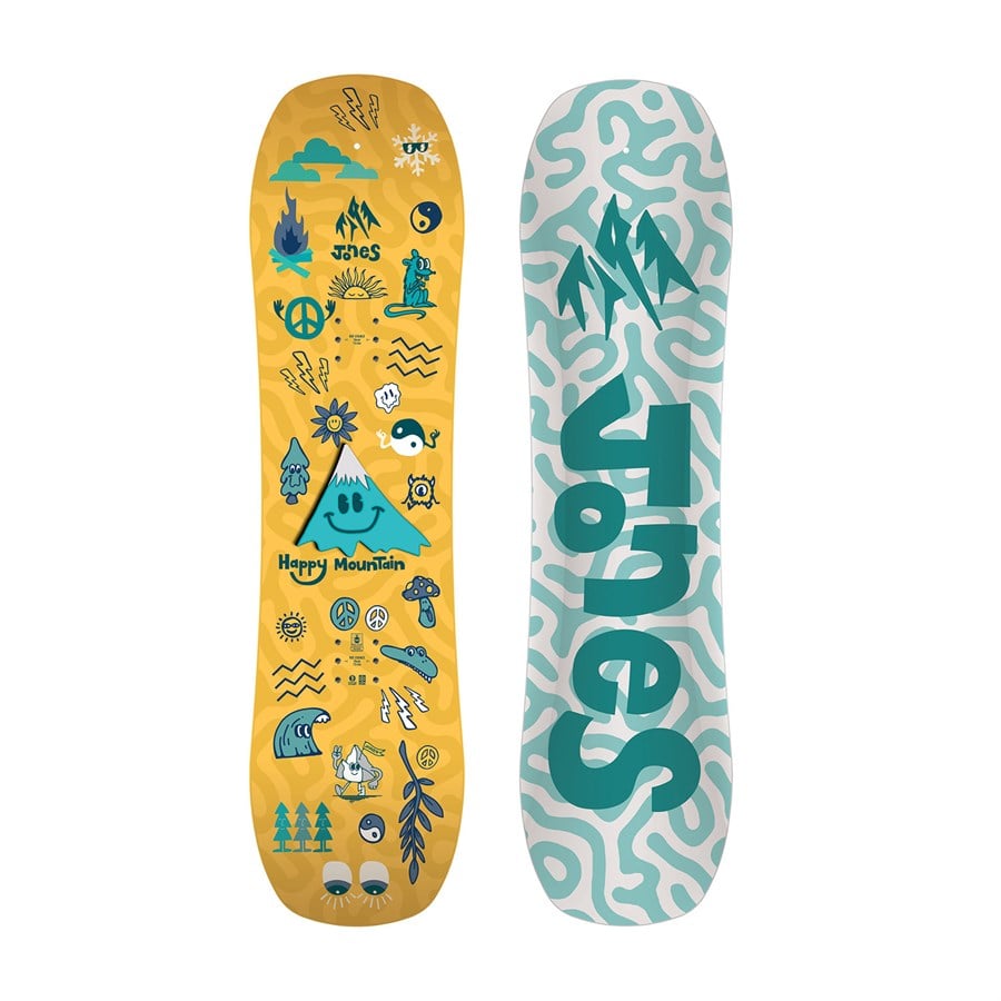 Evo Jones Happy Mountain Snowboard + Happy Mountain One Strap Snowboard Bindings + Vans Juvie Linerless Snowboard Boots - Kids' 2026