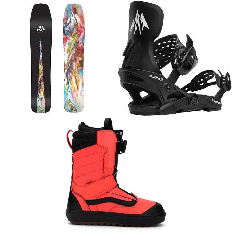 evo Jones Mini Mind Expander Snowboard + Asteroid Snowboard Bindings + Vans Juvie OG Snowboard Boots - Kids' 2026