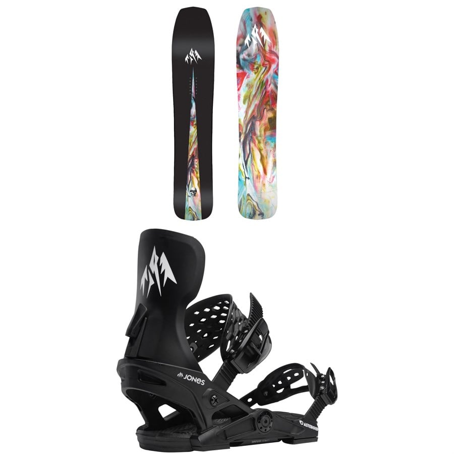 Evo Jones Mini Mind Expander Snowboard + Asteroid Snowboard Bindings - Kids' 2026