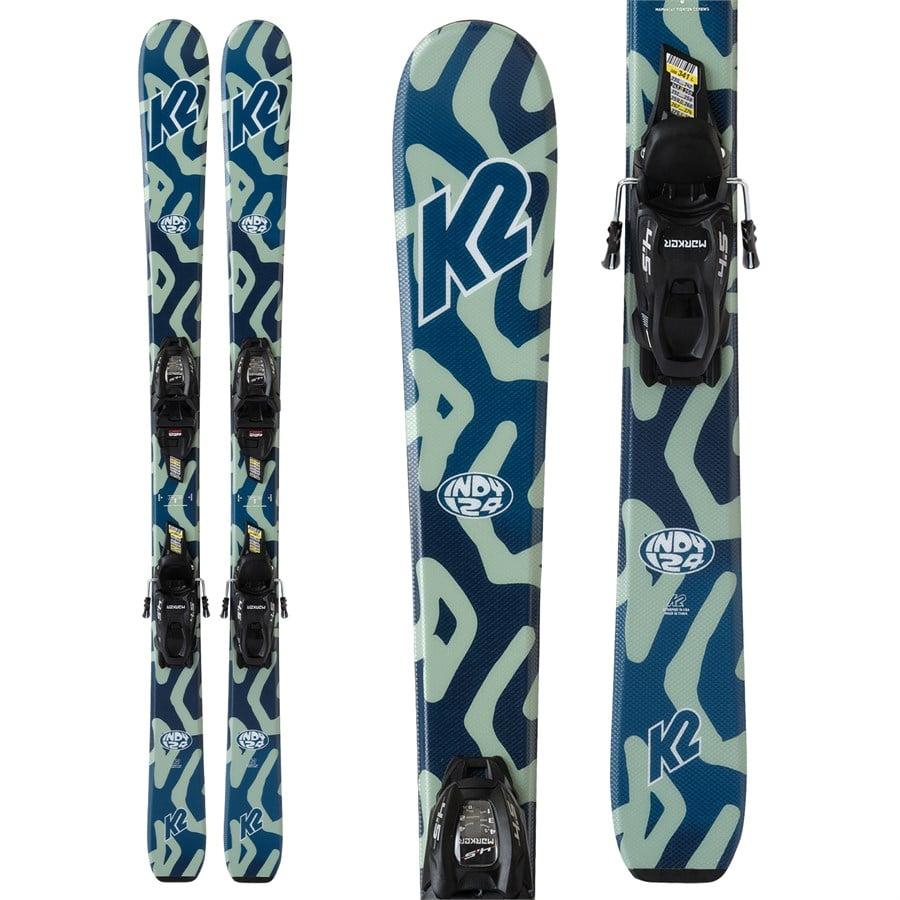 Evo K2 Indy Skis + FDT 4.5 Bindings + K2 Indy 1 Ski Boots + Evo Sessel Helmet + Goggle Combo - Kids'