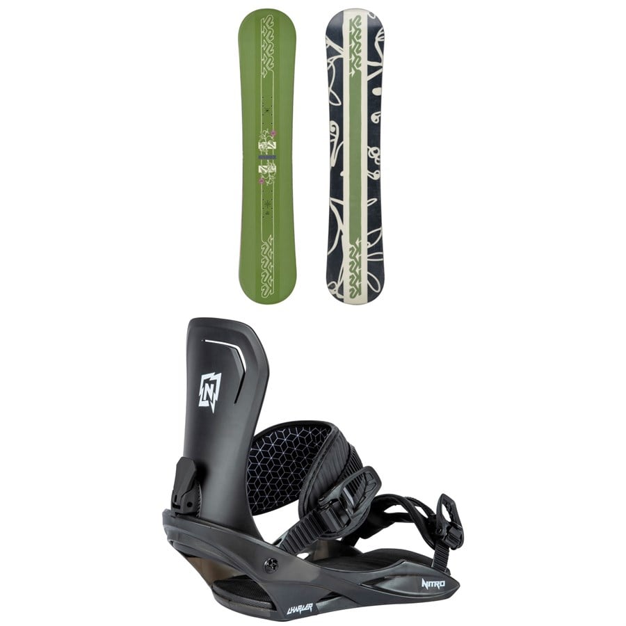 evo K2 Kandi Snowboard + Nitro Charger Snowboard Bindings - Kids' 2025