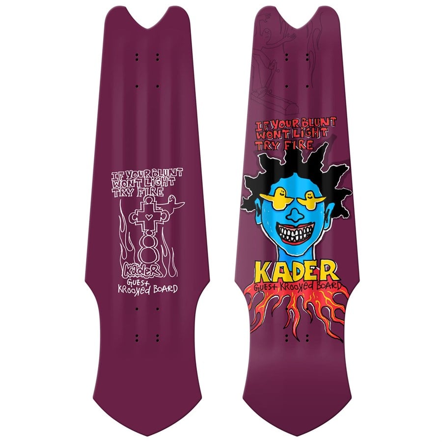 evo Krooked Kader Guest Tri-Plane 9.75 Skateboard Deck
