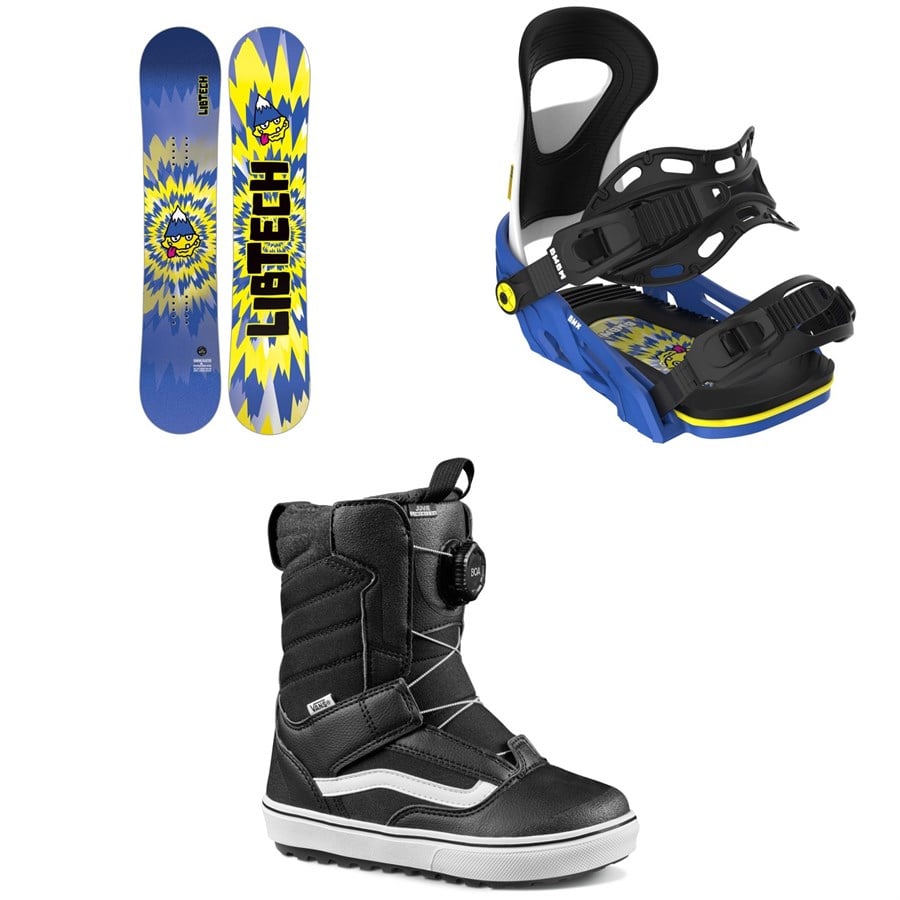 Evo Lib Tech Banana Blaster BTX Snowboard + Bent Metal BMX Snowboard Bindings + Vans Juvie Linerless Snowboard Boots - Kids' 2026