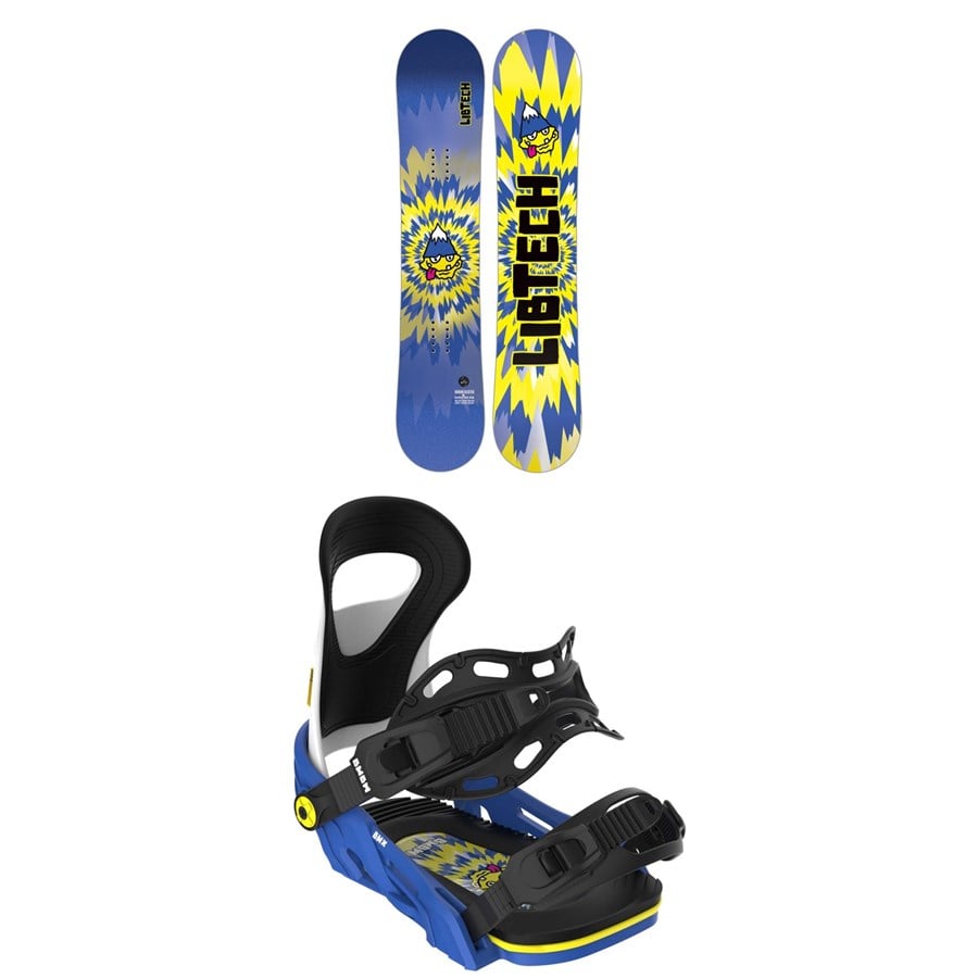 evo Lib Tech Banana Blaster BTX Snowboard + Bent Metal BMX Snowboard Bindings - Kids' 2026