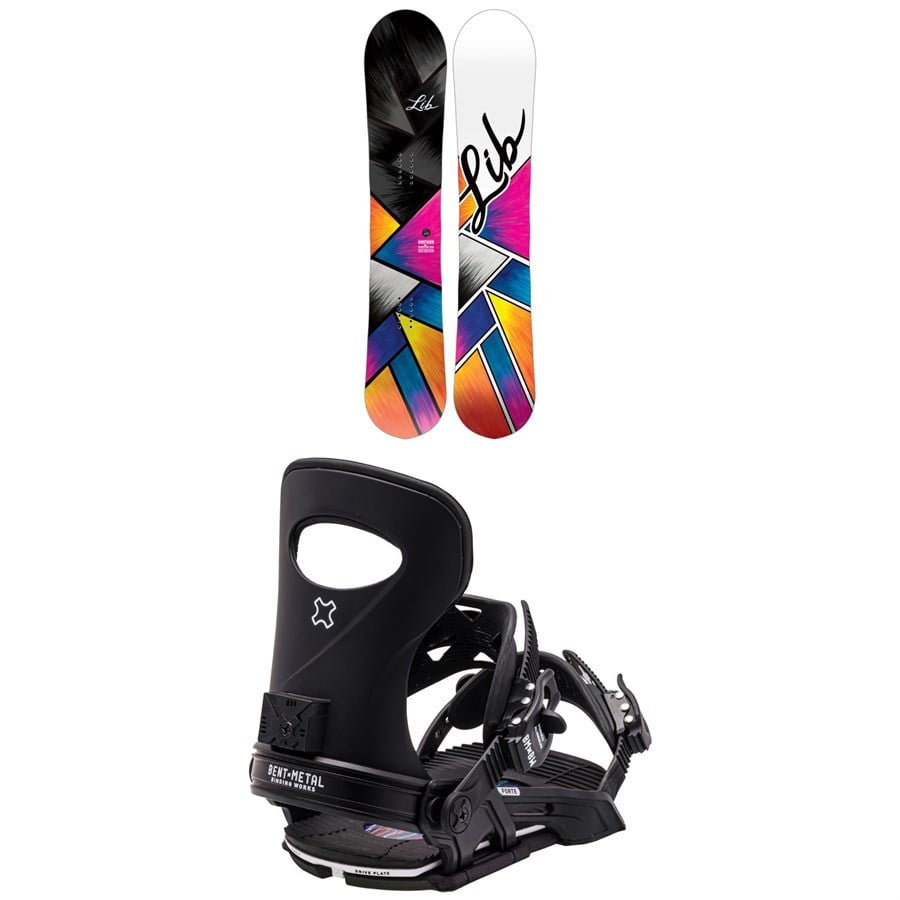 evo Lib Tech Cortado C2 Snowboard + Bent Metal Forte Snowboard Bindings - Women's 2024
