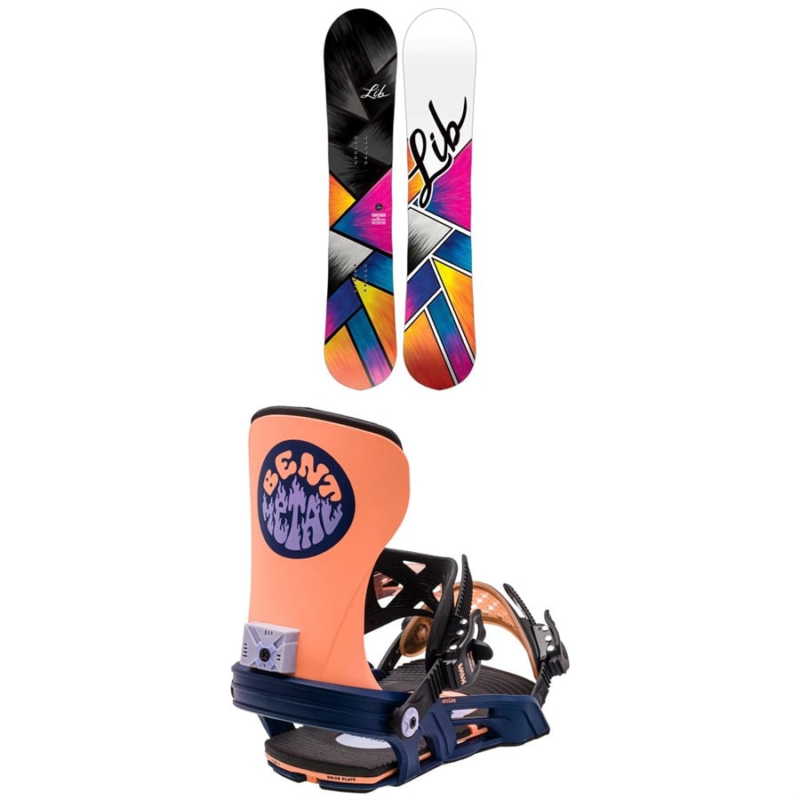 evo Lib Tech Cortado C2 Snowboard + Bent Metal Stylist Snowboard Bindings - Women's 2024