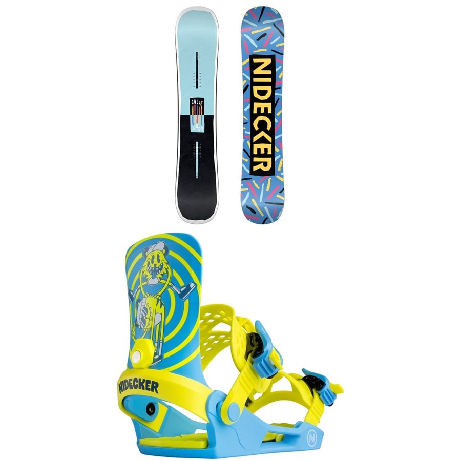 evo Nidecker Cheat Code Snowboard + Ollie Snowboard Bindings - Kids' 2026