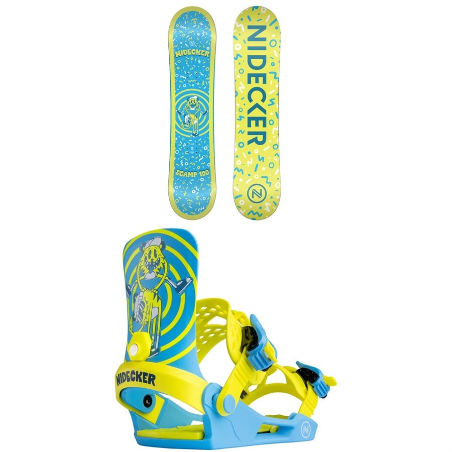 evo Nidecker Scamp Snowboard + Ollie Snowboard Bindings - Kids' 2026