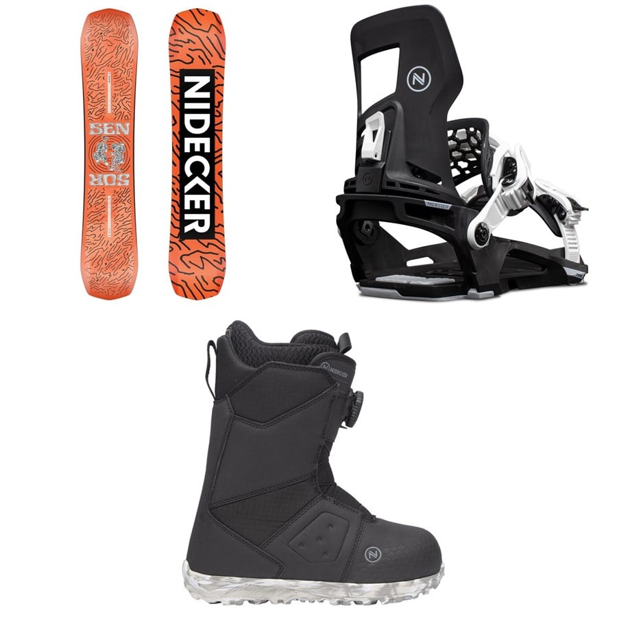 evo Nidecker Sensor Snowboard + Prime Snowboard Bindings + Micron Snowboard Boots - Kids' 2026