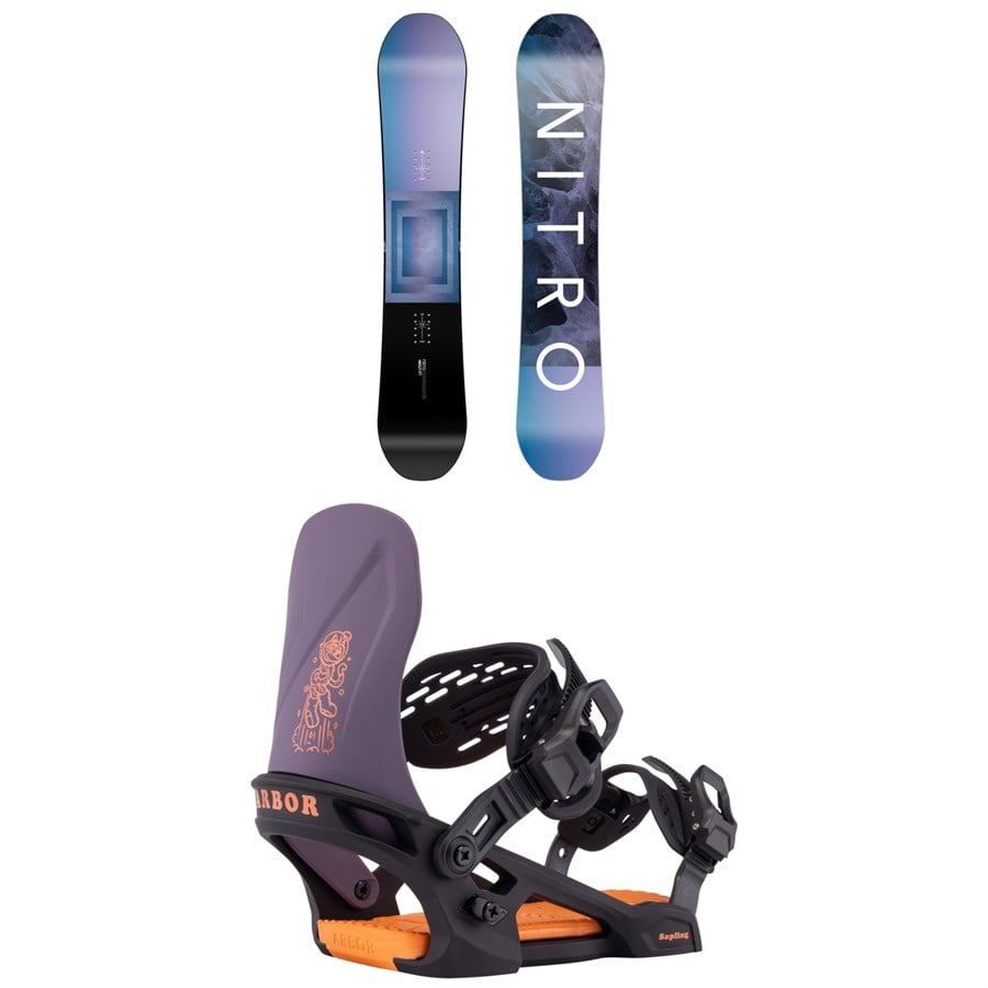 evo Nitro Arial Snowboard + Arbor Sapling Snowboard Bindings - Kids' 2026