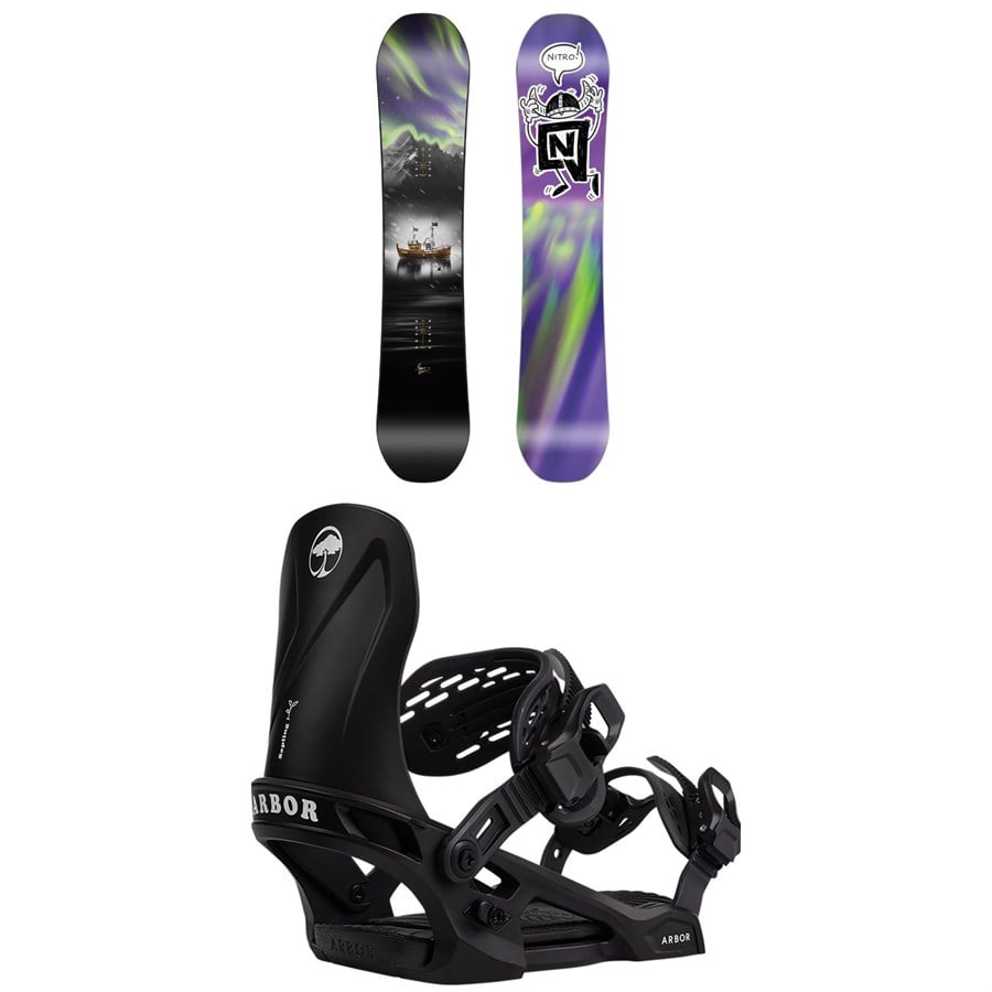 Evo Nitro Future Team Pro X Marcus Kleveland Snowboard + Arbor Sapling Snowboard Bindings - Kids' 2026