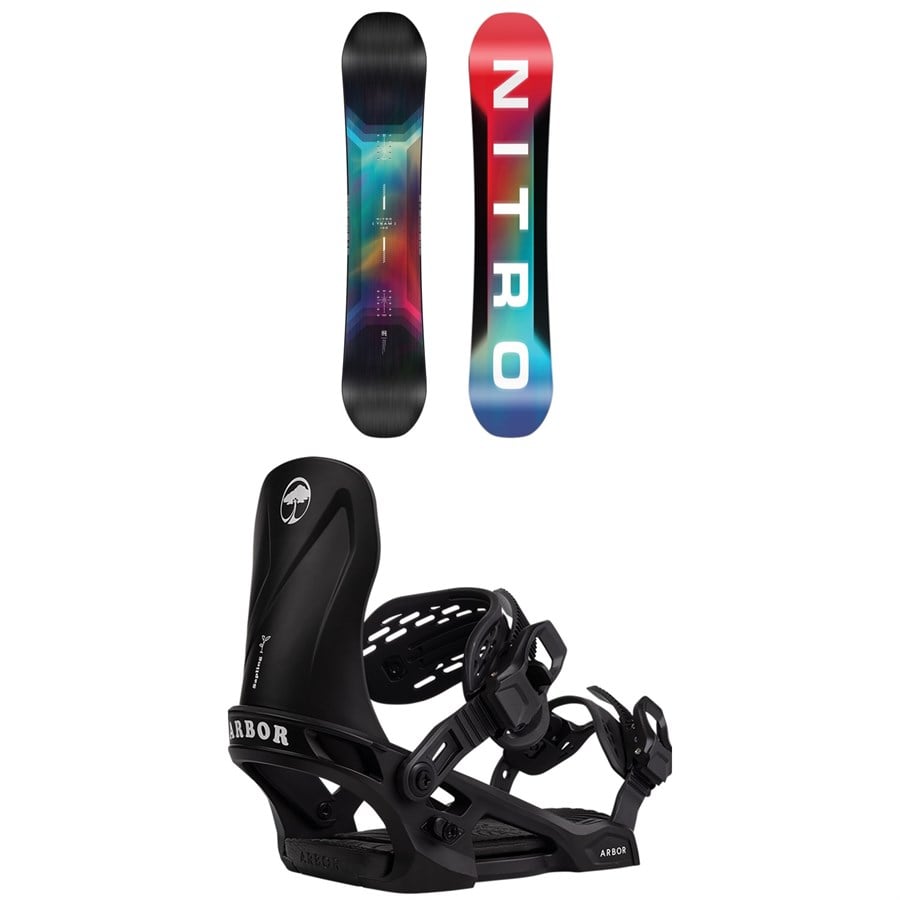 Evo Nitro Future Team Snowboard + Arbor Sapling Snowboard Bindings - Kids' 2026