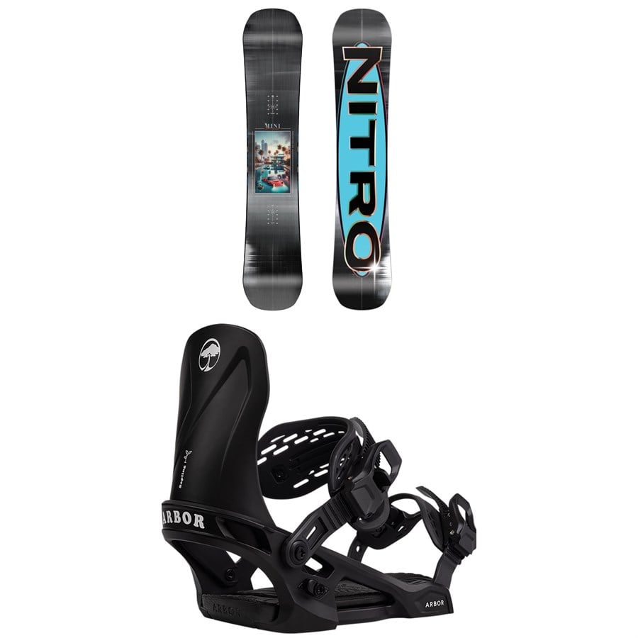 Evo Nitro Mini Thrills Snowboard + Arbor Sapling Snowboard Bindings - Kids' 2026
