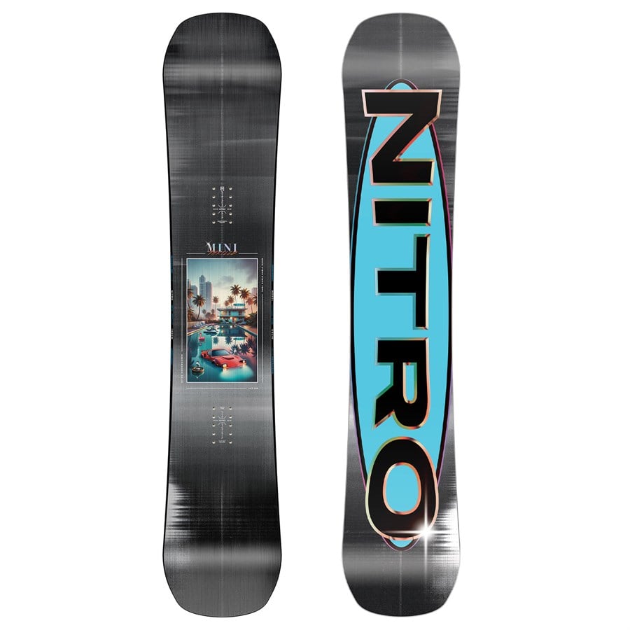 Evo Nitro Mini Thrills Snowboard + Charger Snowboard Bindings - Kids'