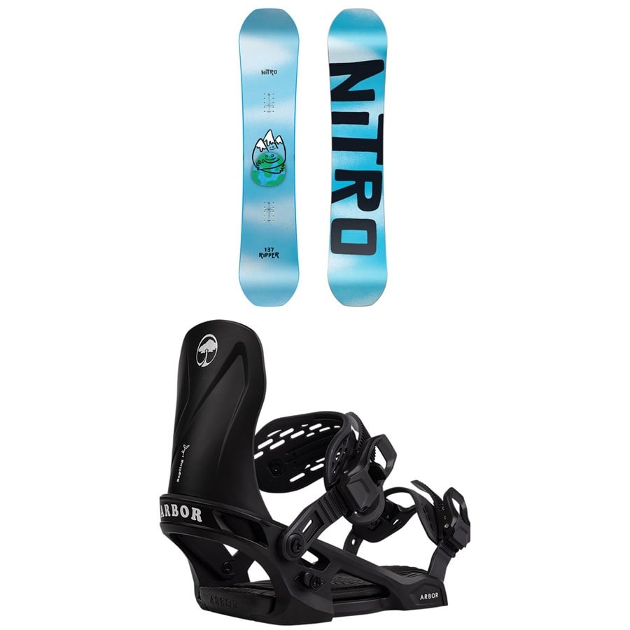 Evo Nitro Ripper Snowboard + Arbor Sapling Snowboard Bindings - Kids' 2026
