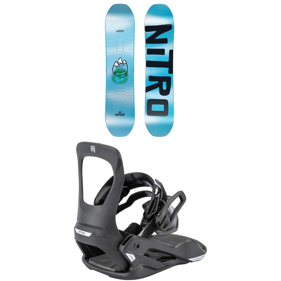 Evo Nitro Ripper Snowboard + Charger Micro Snowboard Bindings - Kids' 2026